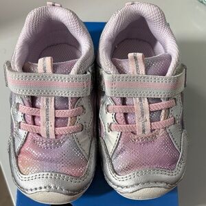 Stride Rite AMPA approved toddler Sparkly Pink and Silver Kids Shoes